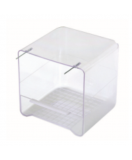 Baignoire transparente avec crochets en fer