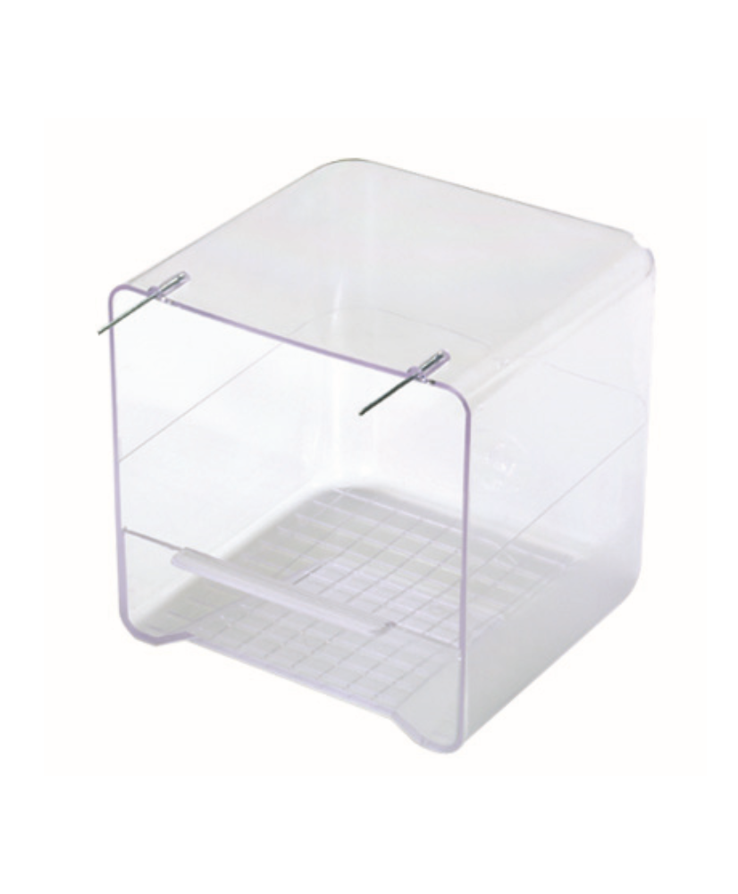 Baignoire transparente avec crochets en fer