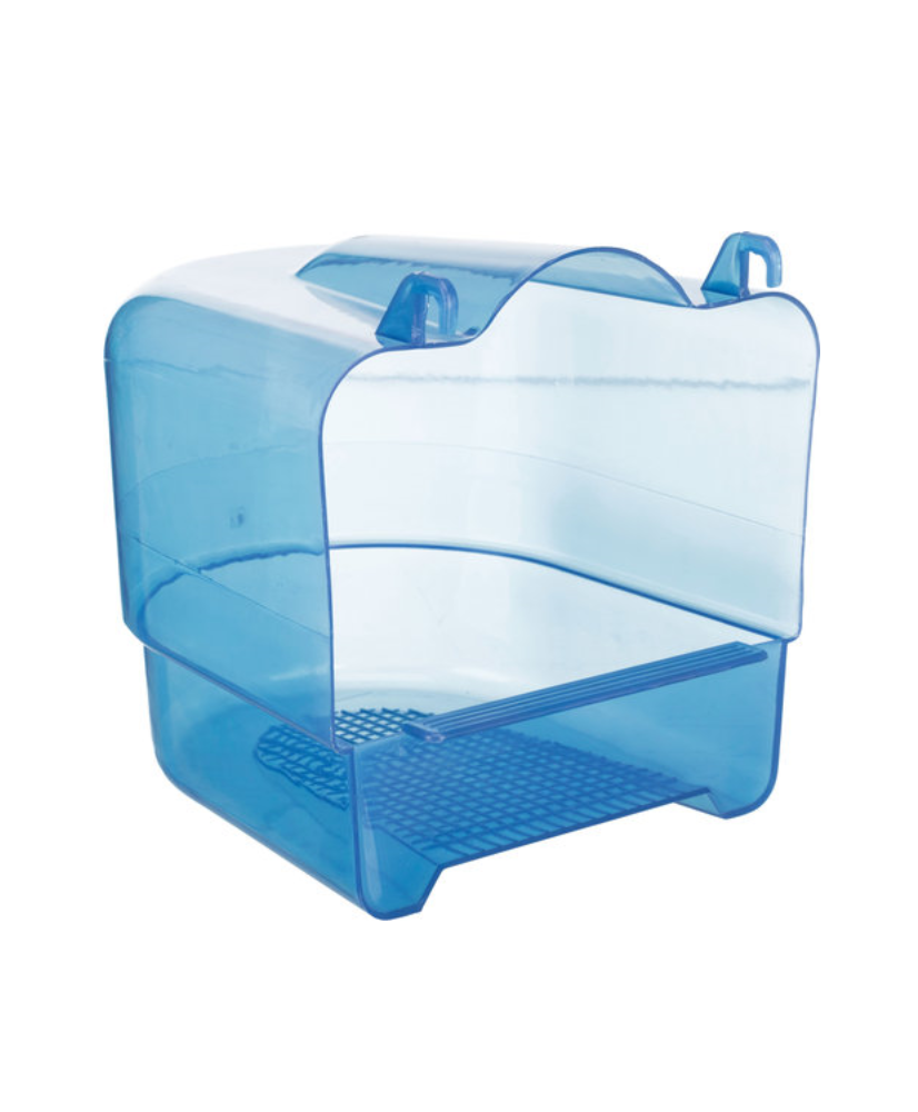 Baignoire semi-circulaire bleu