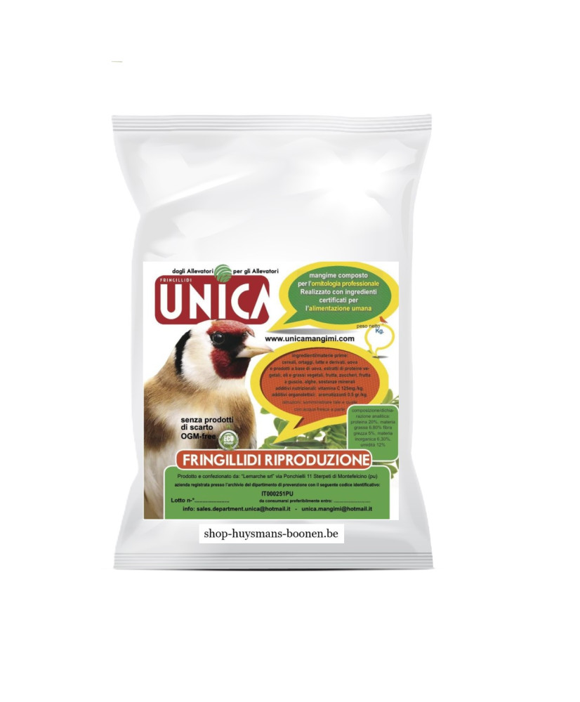 Unica pâtée Fringillidi Riproduzione 2 kg - Pâtée aux oeufs pour chardonnerets