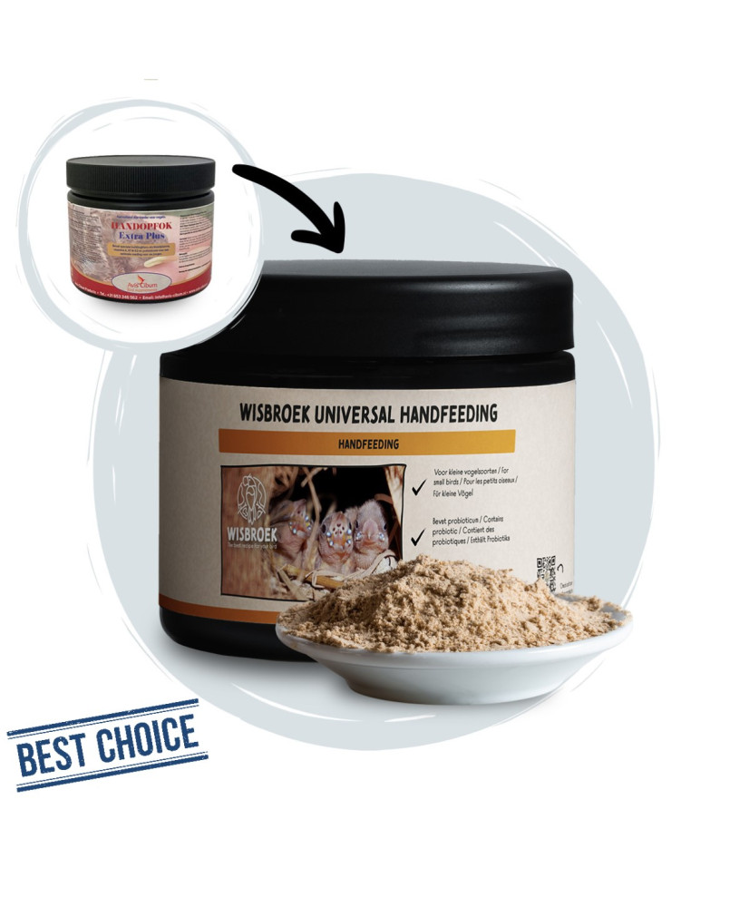 Wisbroek handopfokvoer kanaries en Europese vogels 250g (Universal handfeeding)