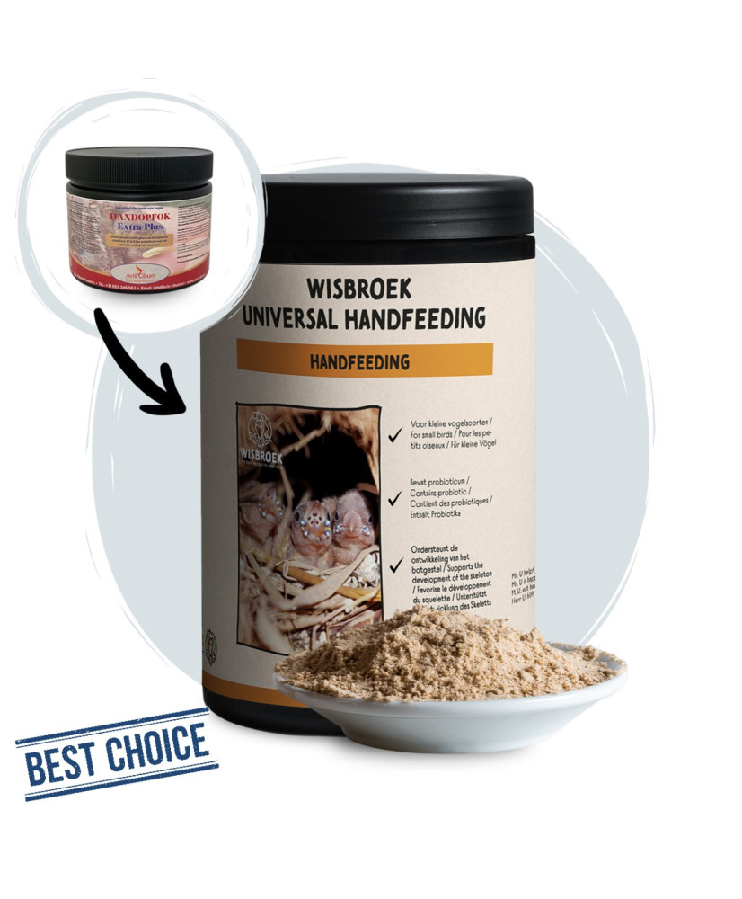 Wisbroek élevage à la main pour oisillons granivores 700g (universal handfeeding)