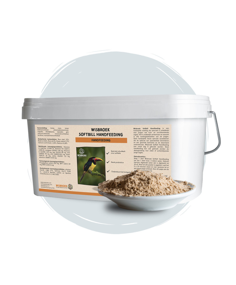 Wisbroek élevage à la main pour oiseaux frugivores et insectivores  3 kg (softbill handfeeding)