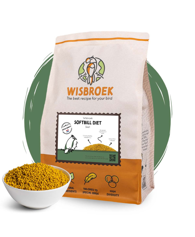 Wisbroek Softbill Diet Small 3 kg - granulés extrudés pour oiseaux frugivores