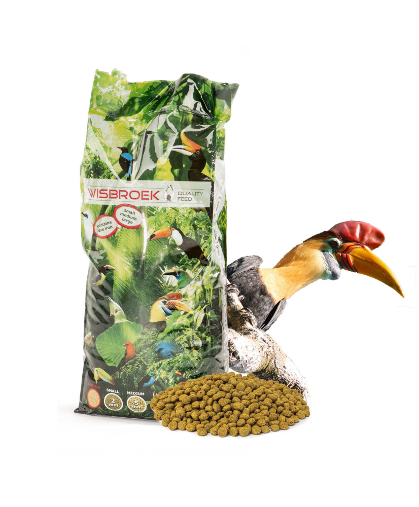 Wisbroek Softbill Diet Large 10 kg - granulés extrudés pour oiseaux frugivores