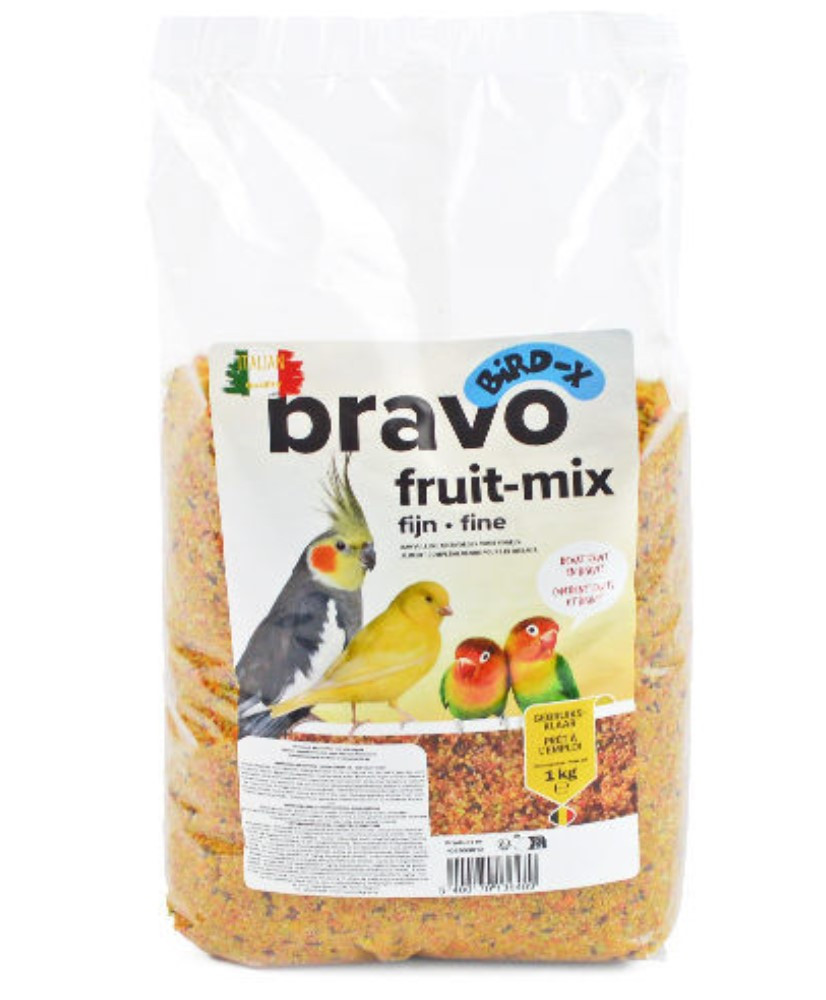 Bravo fruit-mix fijn voor kanaries en vinkachtigen 1kg