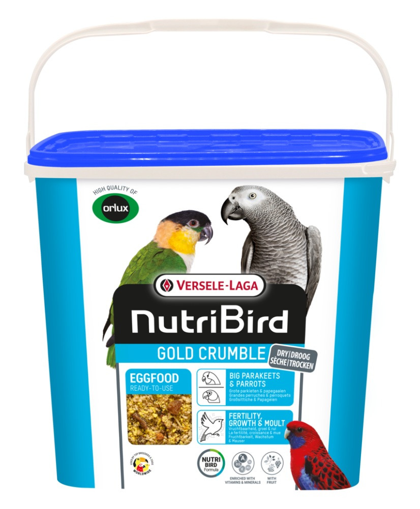 Nutribird Gold Crumble Grote Parkiet en Papegaai 4kg