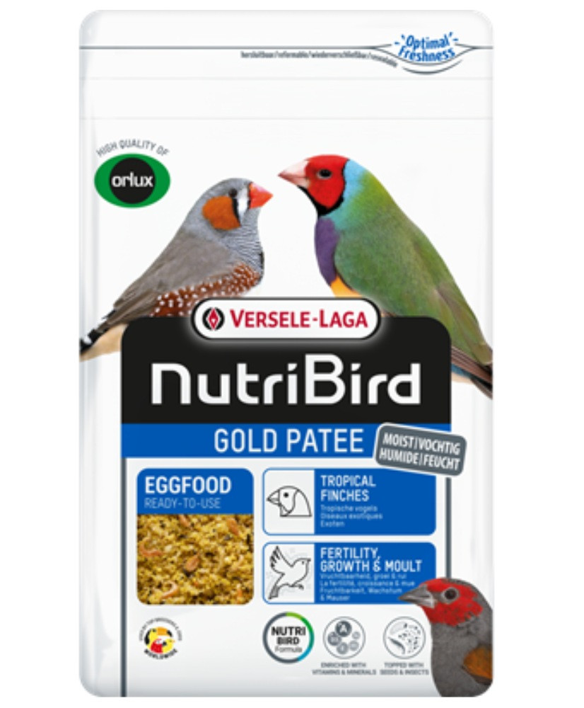 Nutribird Gold Patee Tropische Vogels 1kg (Orlux gebruiksklaar eivoer tropische vogels)
