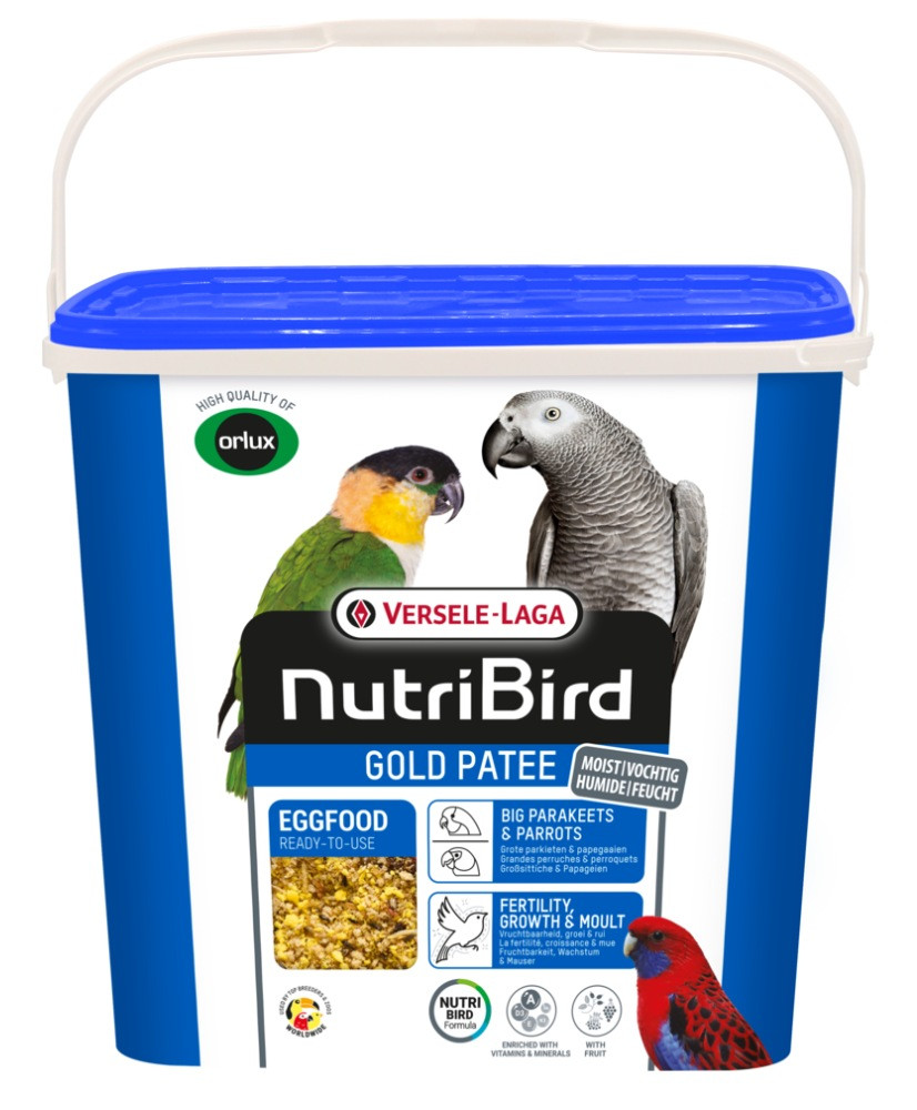Nutribird Gold Patee Grote Parkieten & Papegaaien 5kg (Orlux gebruiksklaar eivoer grote parkieten & papegaaien)