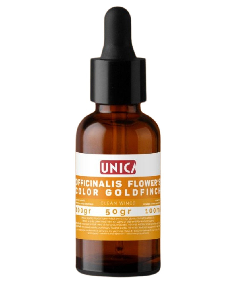 Unica Flower’s Colors Goldfinch Liquid (vloeibaar kleurstof voor distelvinken) 100ml