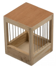 Nichoir avec barreaux pour voliere