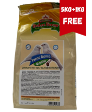 Manitoba Penna Bianca Soft 5kg+1kg GRATIS (vochtig opfokvoer voor witte kanaries)