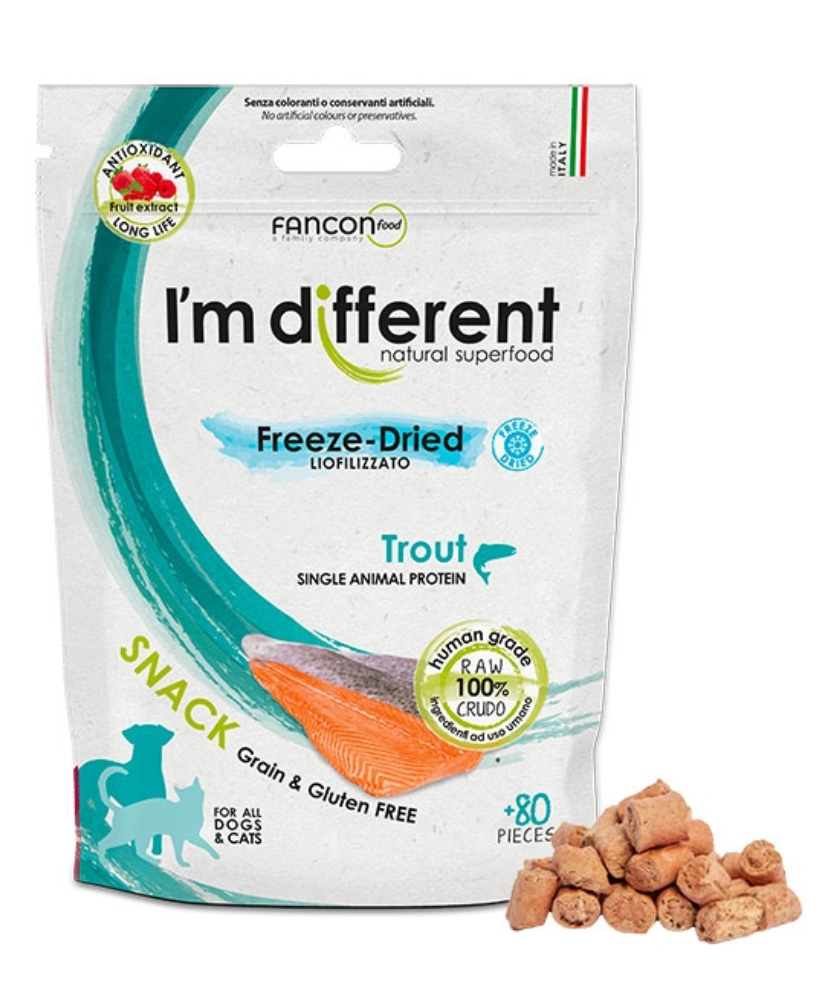 Freeze Dried Trout , 100% Natuurlijke Gedroogde Forel - I'm Different