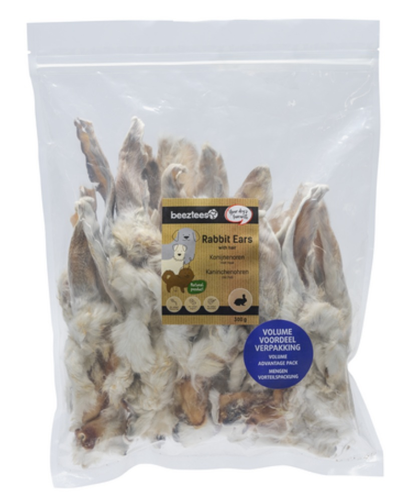 Konijnenoren met Haar 300g - Beeztees