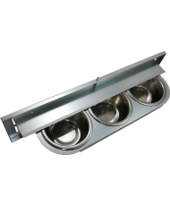 Voedertafel/Draaiplateau RVS 3-delig