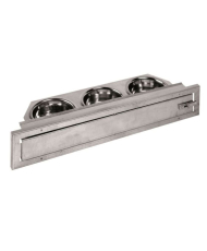 Plateau d’alimentation rotatif en inox – 3 compartiments